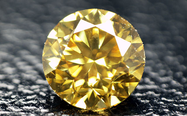 天然イエローダイヤモンド ルース(裸石) 0.316ct, ファンシー  