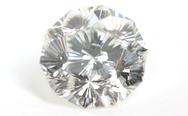 10角形 77面体カット 】 天然ダイヤモンド ルース(裸石) 0.159ct, F