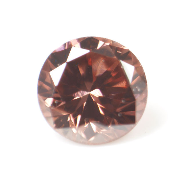 天然ピンクダイヤモンド ルース(裸石) 0.041ct, Fancy Deep Brownish 