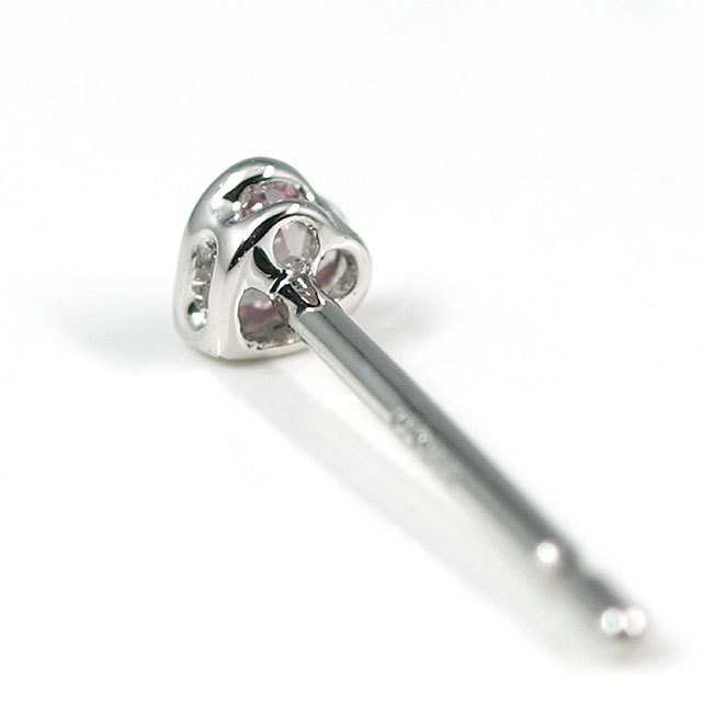 PT900 ハートシェイプ　ピアス　ダイヤモンド 新品 Pt900 ハートシェイプ ダイヤモンド ピアス 0.450ct G VS2