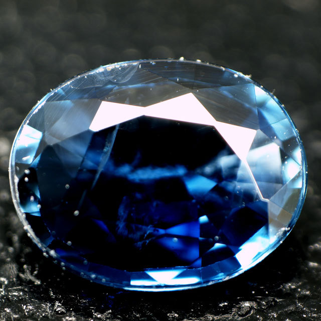 ブルー・サファイヤ ルース(裸石) 0.421ct, オーバル 
