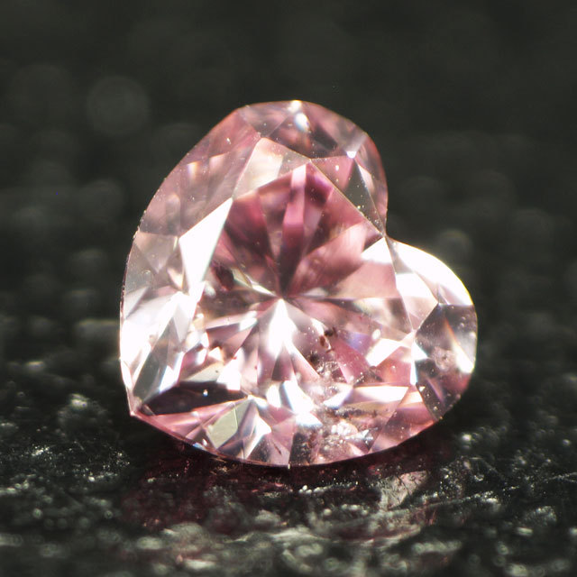 天然ピンクダイヤモンド ルース(裸石) 0.043ct, Fancy Intense Pink 