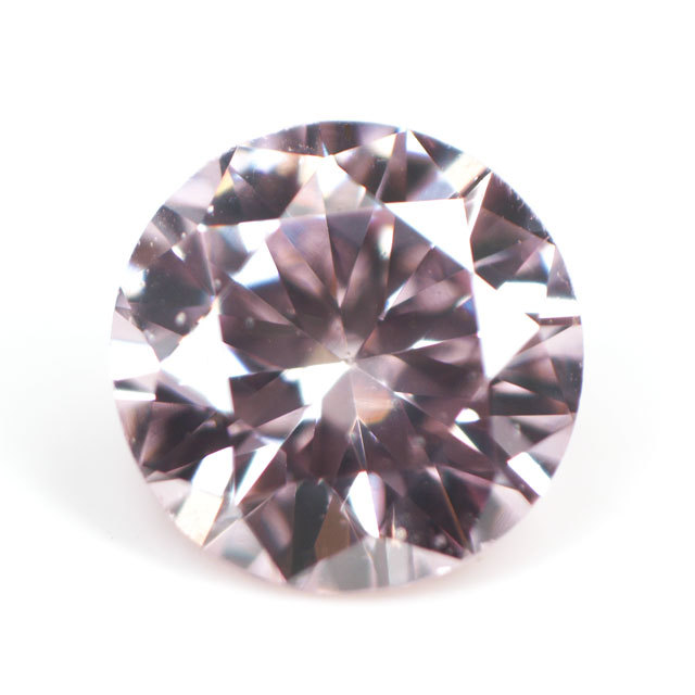 天然ピンクダイヤモンドルース (裸石) 0.084ct, Fancy Purplish Pink 