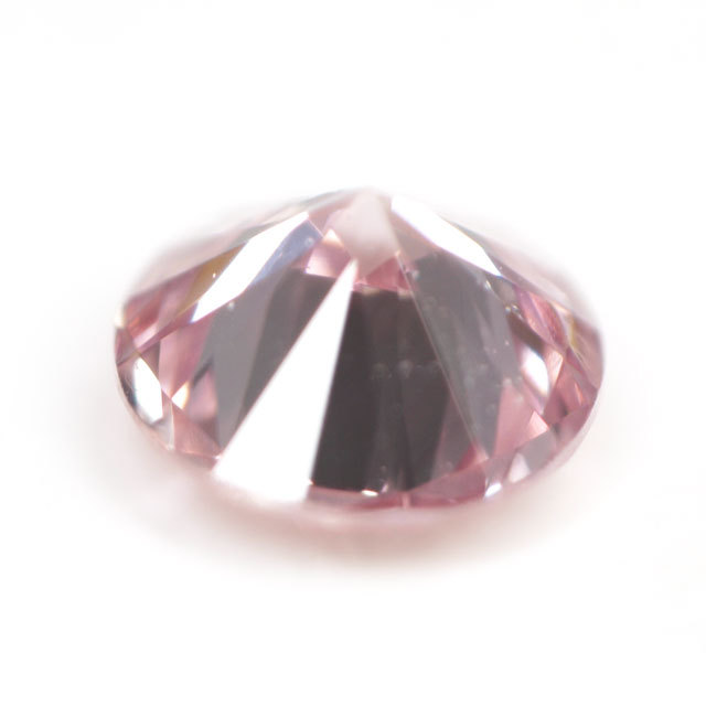 天然ピンクダイヤモンドルース (裸石) 0.084ct, Fancy Purplish Pink 