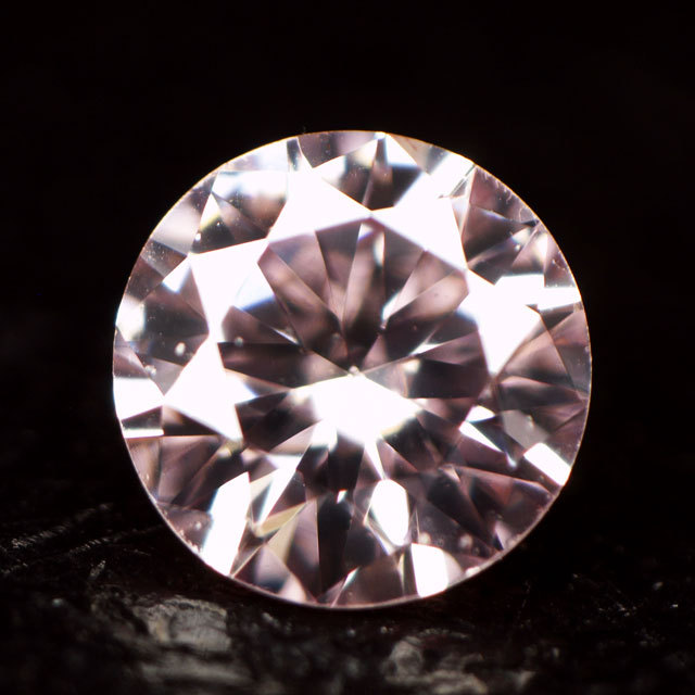 天然ピンクダイヤモンドルース (裸石) 0.084ct, Fancy Purplish Pink 