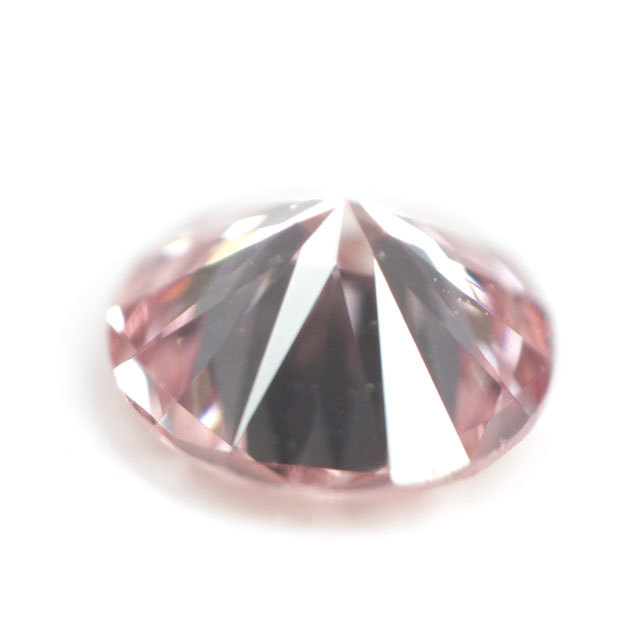 天然ピンクダイヤモンドルース (裸石) 0.084ct, Fancy Purplish Pink 