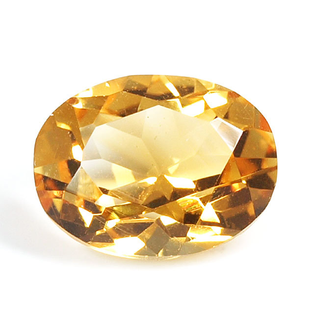 シトリン(黄水晶) ルース 1.33ct, オーバル 【 8月1日の誕生日石・11月 