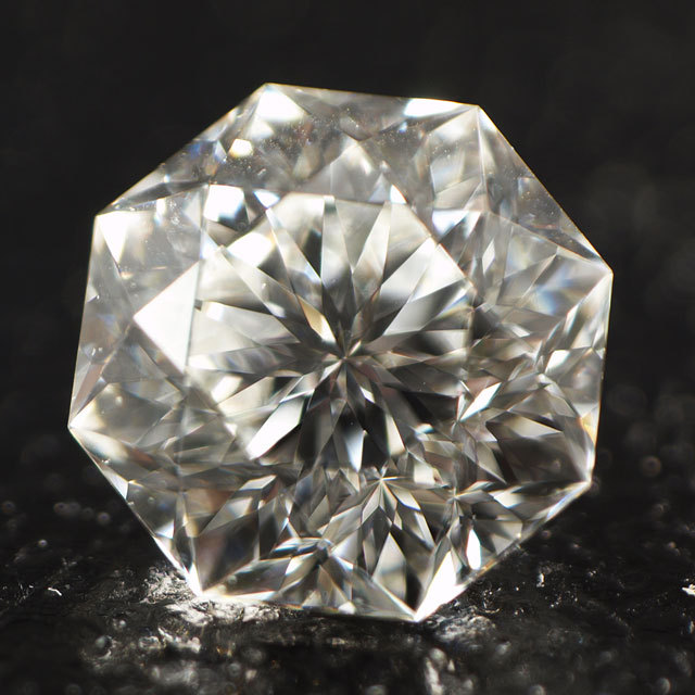天然ダイヤモンドルース 0.214ct, Eカラー, VS-1, オクタゴナル 