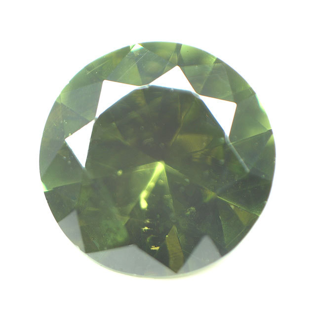 ダークグリーン・ジルコン ルース(裸石) 0.219ct, ( ラウンド