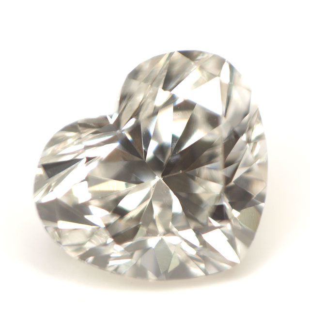 天然ダイヤモンド ルース(裸石) 0.090ct, Gカラー, VVS-2, ハート 