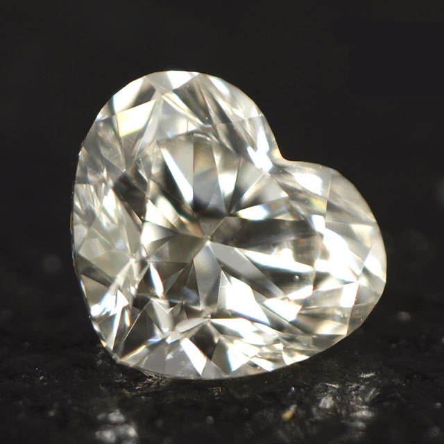 天然ダイヤモンド ルース(裸石) 0.090ct, Gカラー, VVS-2, ハート 