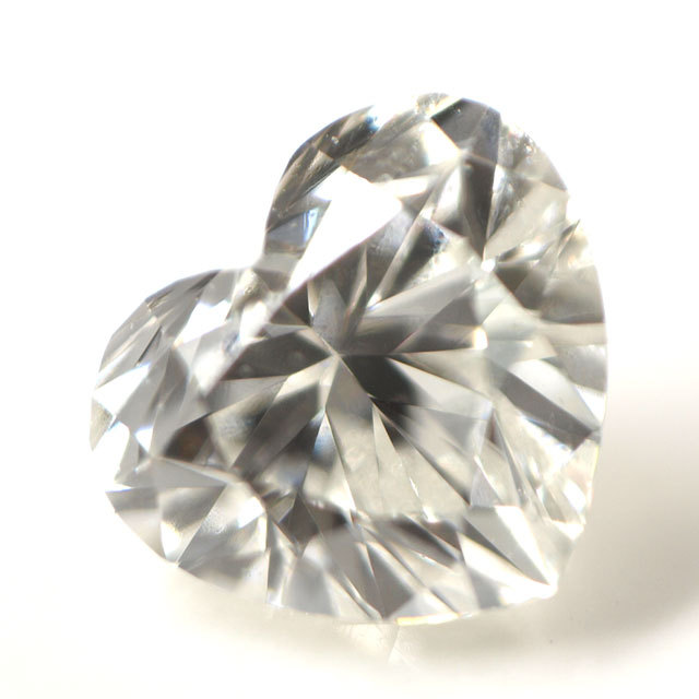 天然ダイヤモンド ルース(裸石) 0.096ct, Gカラー, VS-1, ハート