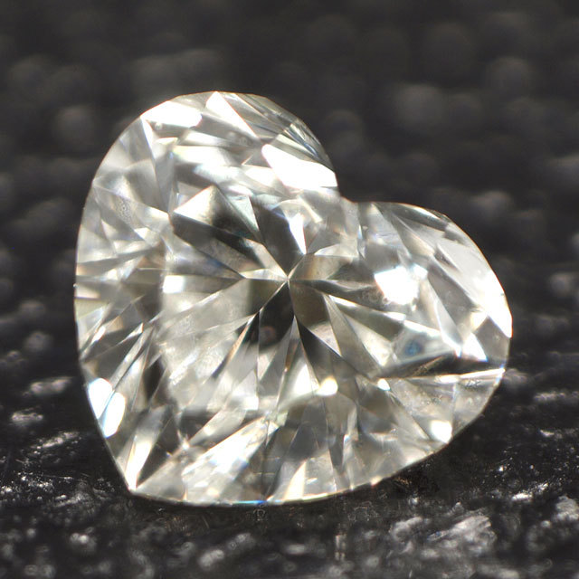 天然ダイヤモンド ルース(裸石) 0.096ct, Gカラー, VS-1, ハート