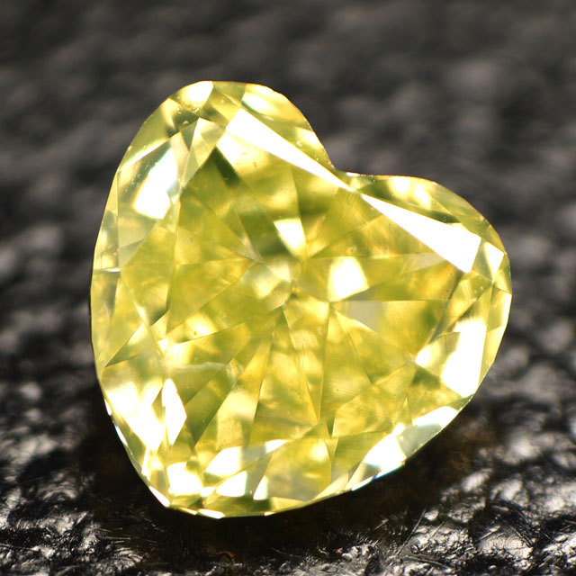 天然イエローダイヤモンド ルース(裸石) 0.165ct, ファンシー 