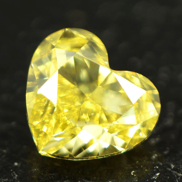 天然イエローダイヤモンド ルース(裸石) 0.146ct, ファンシー  