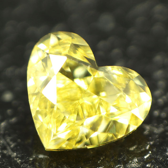 天然イエローダイヤモンド ルース(裸石) 0.159ct, ファンシー 
