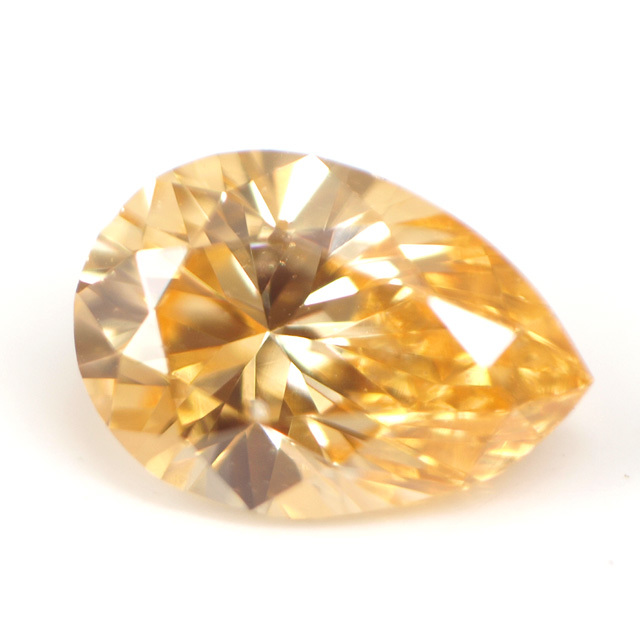 天然オレンジダイヤモンド ルース(裸石) 0.037ct, Fancy Intense Yellow Orange (  ファンシー・インテンス・イエロー・オレンジ ), VS-2, PS 【 中央宝石研究所 】 【 送料無料 】