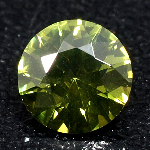 ダークグリーン・ジルコン ルース(裸石) 0.287ct, ( ラウンド/ダーク 