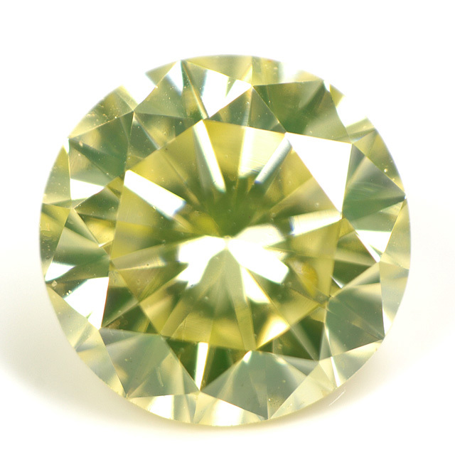 天然イエローダイヤモンド ルース(裸石) 0.328ct, SI-1【蛍光性が 