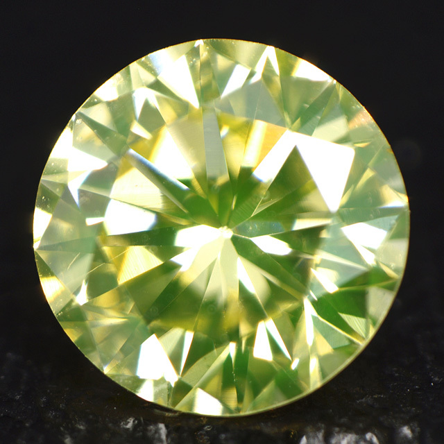 天然イエローダイヤモンド ルース(裸石) 0.328ct, SI-1【蛍光性が 