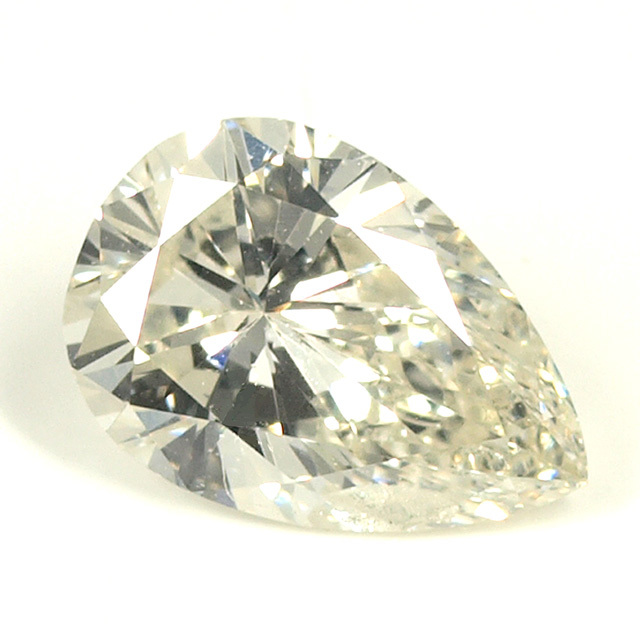 天然ダイヤモンド ルース(裸石) 0.553ct, Kカラー, SI-2, ペアシェイプ  
