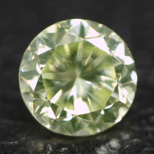 天然グリーンダイヤモンド ルース ( 裸石 ) 0.094ct, Fancy Light 