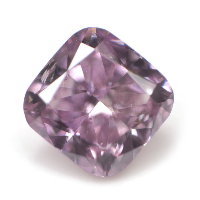 天然パープルダイヤモンド ルース（裸石）0.109ct, Fancy Intense Pink 