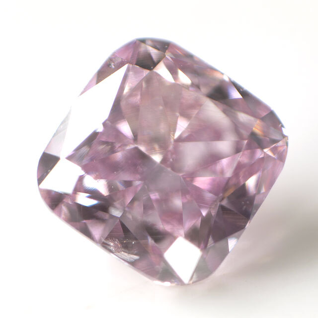 天然パープルダイヤモンド ルース（裸石）0.109ct, Fancy Intense Pink 