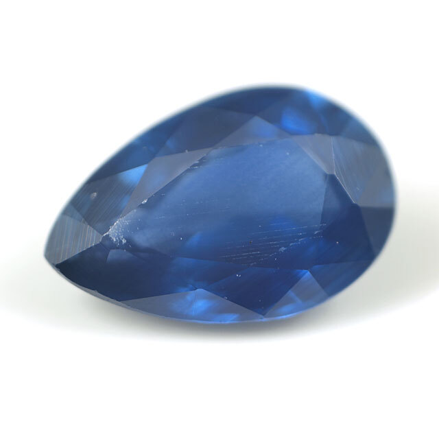 ブルー・サファイヤ ルース(裸石) 0.433ct, ペアシェイプ 