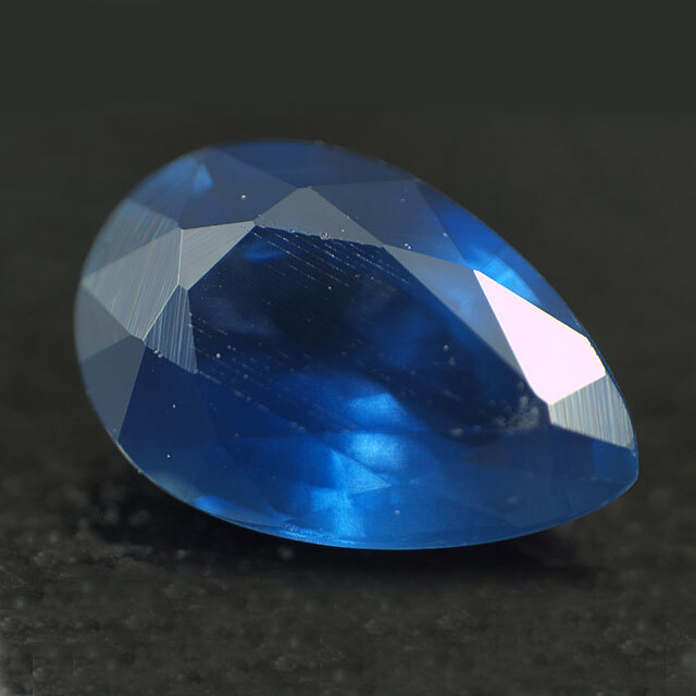 ブルー・サファイヤ ルース(裸石) 0.433ct, ペアシェイプ 
