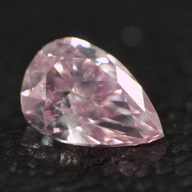 天然ピンクダイヤモンド ルース (裸石) 0.064ct, Fancy Purplish Pink 