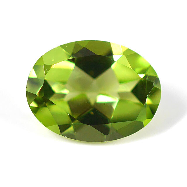 ペリドット ルース(裸石) 1.32ct, オーバル(楕円形) (ペリドート/橄欖 