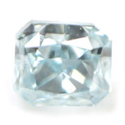 天然ブルーダイヤモンド ルース(裸石) 0.022ct, Fancy Greenish Blue (ファンシー・グリーニッシュ・ブルー), VS-1, ラディアントカット, AGTジェムラボラトリー 【 送料無料 】