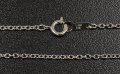 シルバー925　ネックレス・チェーン　丸あずきデザイン 全長約45cm, 幅約1.7mm　(SV925,SILVER NECKLACE CHAIN, 銀, 鎖,首飾り,丸小豆,丸アズキ)【3月4日の誕生日石】