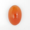 カーネリアン ルース 5.717ct, オーバル・カボション, 日本宝石科学協会 （紅玉髄、Carnelian、コーネリアン（Cornelian）、メッカ・ストーン（Mecca Stone））