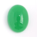 クリソプレーズ ルース 9.352カラット(9.352ct), オーバル・カボション, 日本宝石科学協会 (Chrysoprase,緑玉髄,緑翠,翠緑玉)