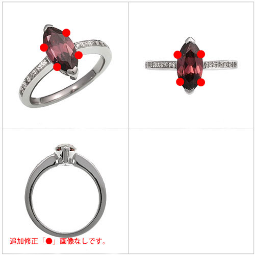 18金ホワイトゴールド リング加工 TJY-0200D