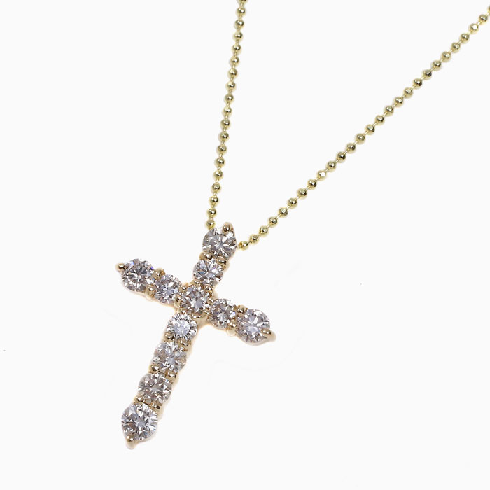 18金 ダイヤモンド シャンパンカラー 1.0ct SV925 カットボールチェーン付き 0122-PG07