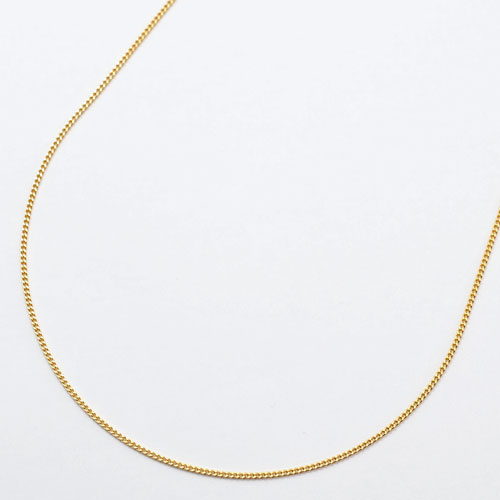 18金 イエローゴールド 2面カット 喜平 チェーン ネックレス 42cm　0519-NG08