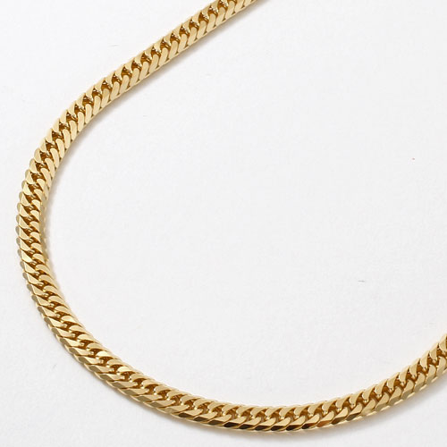 18金 キヘイ ネックレス ダブル6面カット 喜平 チェーン 60cm K18 　0967-NG09