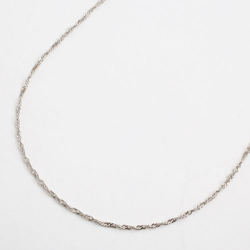 純プラチナ ネックレス スクリュー チェーン 50cm 2.3ｇ　1063-NP09　