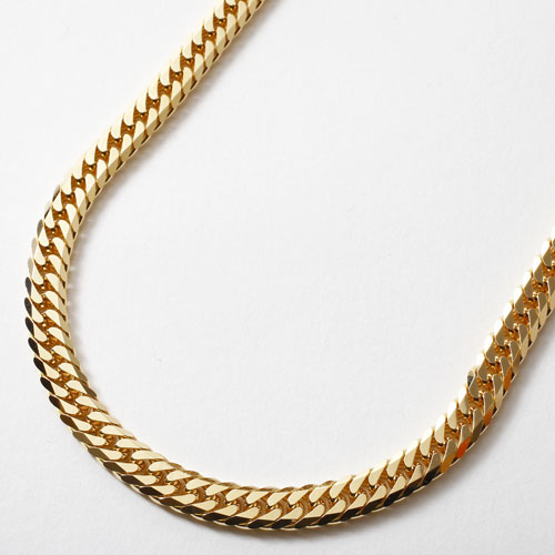 【送料無料】【日本製】【造幣局検マーク入り】18金/K18 ダブル6面カット 喜平/キヘイ ネックレス/チェーン 50cm 50ｇ　1198-NG09　