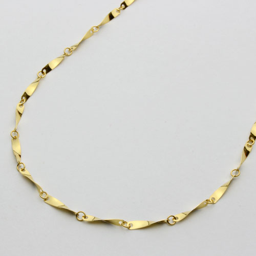 純金 ネックレス ひねりデザイン 造幣局検定 K24 刻印入　1216-NG09