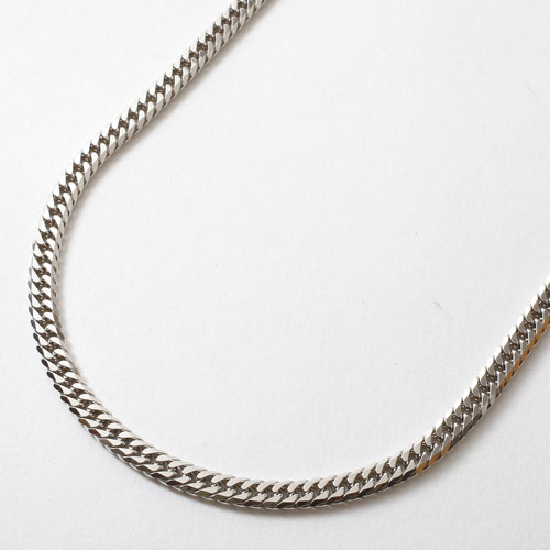 【送料無料】【日本製】プラチナ850/Pt850 ダブル6面カット 喜平/キヘイ ネックレス/チェーン 60cm 30ｇ　1368-FJ10　