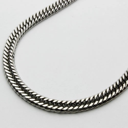 純国産 シルバー喜平ネックレス トリプル12面カット 50cm 38g 最大幅6.4mm キヘイ メンズ レディース ペアアクセ 1402-NG10
