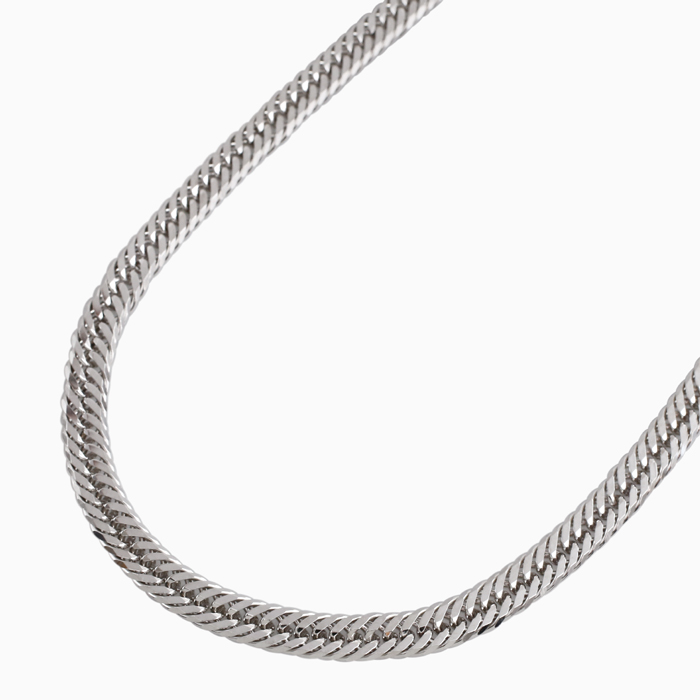純国産 シルバー喜平ネックレス トリプル12面カット 50cm 38g 最大幅6.4mm キヘイ メンズ レディース ペアアクセ 1402-NG10