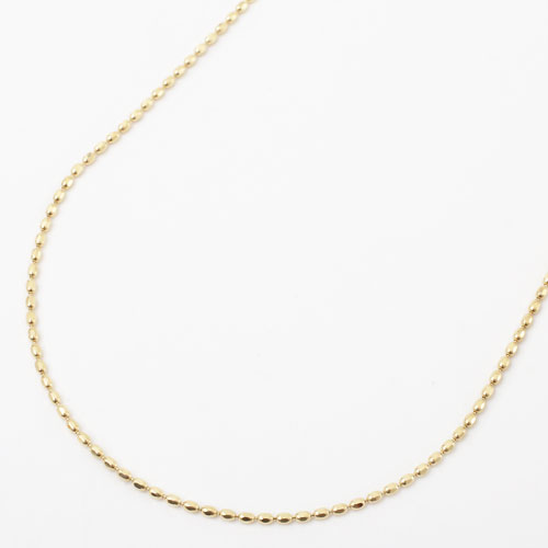 18金フリーサイズ ラグビー チェーン 50cm　1408-NG10