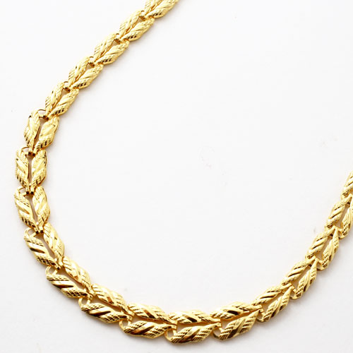 純金 ネックレス グラデーション 矢羽 リバーシブル 42cm　1573-NP11