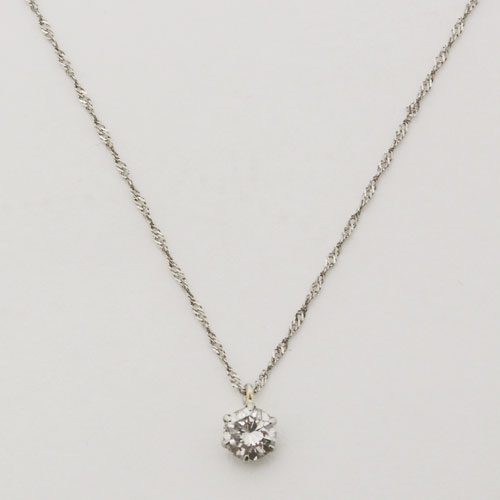 プラチナ ダイヤモンド 0.23ct ペンダント Pt850 チェーン 鑑別書付　1631-PG11