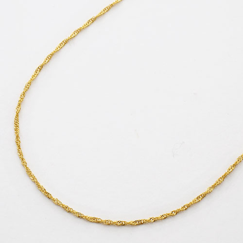 純金 ネックレス スクリュー チェーン 50cm 2.2g K24 刻印 1696-NG11